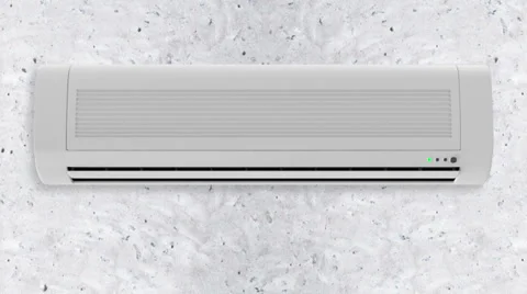 Animation of Air Conditioner on the Wall Stock Footage 38384315