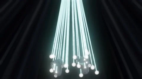 Animation of alien being beamed into existence with laserbeams. Stock Footage 136343970