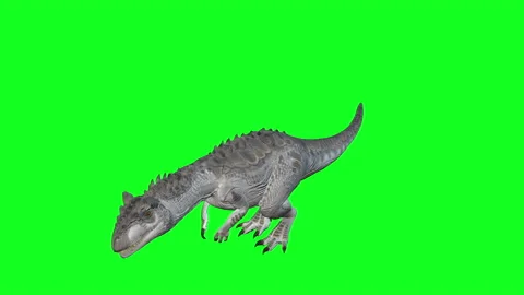 animation -Allosaurus Walking On Green S... | Stock Video | Pond5