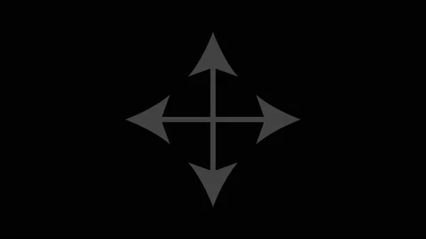 Animation in alpha channel arrows that appear in different directions Stock Footage 150698007