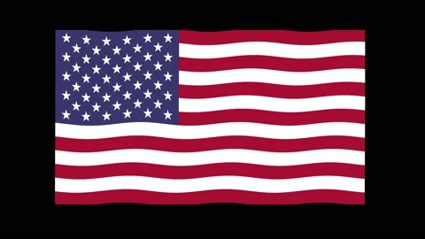 Animation Of American Flag Stock Footage 153702717