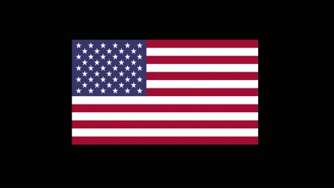 Animation Of American Flag Видео 153702722