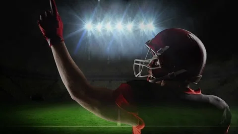 Animation of american football player ov... | Stock Video | Pond5