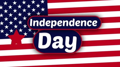 Animation for American Independence Day, flat colors Video stock 91381016