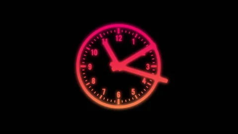 Animation of analog clock Stock Footage 142613244
