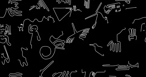 Animation of the ancient indigenous nazca lines located in peru Video stock 327172332