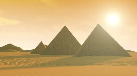 Animation of Ancient Pyramid in Desert w... | Stock Video | Pond5