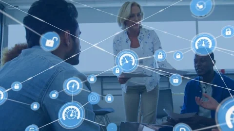 Animation and global logistics networking concept explored in digital video. Stock Footage 330248006