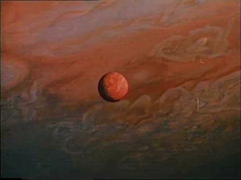 Animation and illustrations show how Jupiter's magnetic field affects its moon Stock Footage 74976298