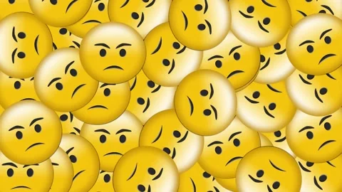 Animation of angry emoji icons | Stock Video | Pond5