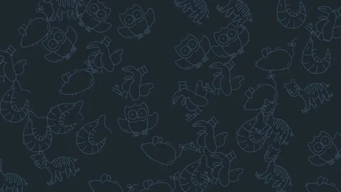 Animation Animal Pattern 10 Stock Footage 319949807