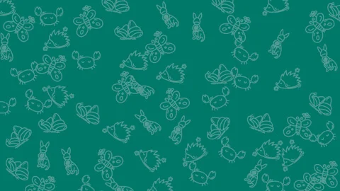 Animation Animal Pattern 2 Stock Footage 319949151