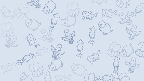 Animation Animal Pattern 4 Stock Footage 319949031