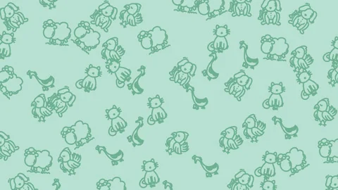 Animation Animal Pattern 5 Stock Footage 319949253