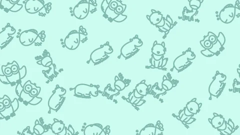 Animation Animal Pattern 6 Stock Footage 319949572