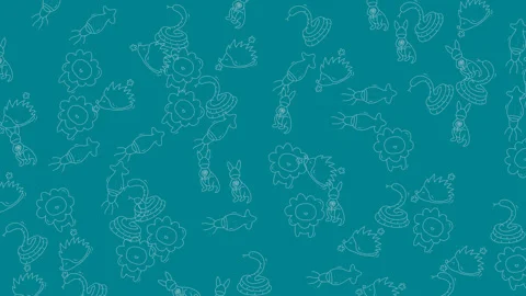 Animation Animal Pattern 8 Stock Footage 319949775