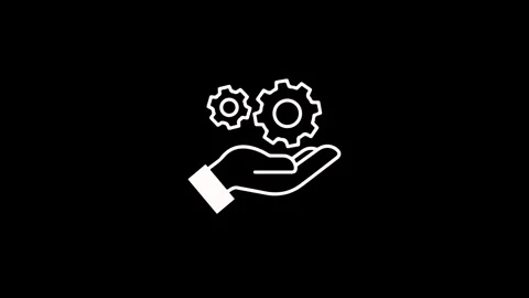 Animation, animated, black, circle, clock, clockwork, cog, cogwheel, compon.. Stock Footage 311915428