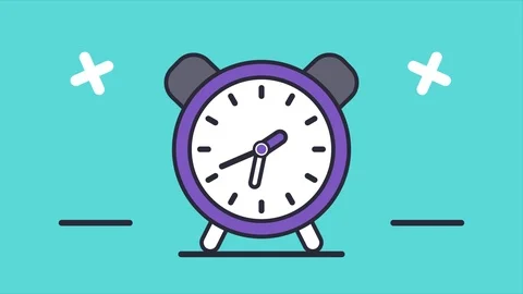 Animation of animated clock ticking Stock Footage 104025100