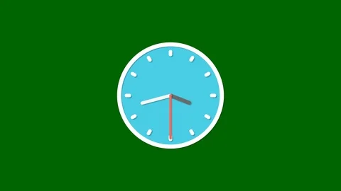 Animation Of Animated Clock Ticking showing four o'clock past 5 minutes Stock Footage 103551631