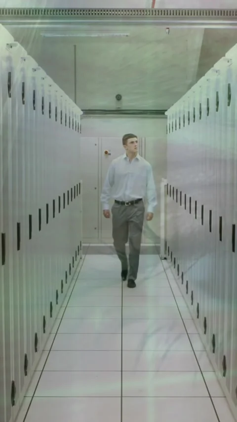 Animation of animation of data processing over computer servers Stock Footage 343615016