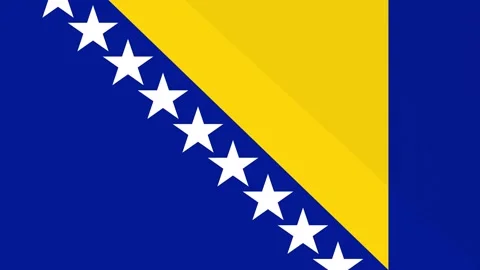 Animation of the appearance and disappearance of a flat flag 2D Bosnia and .. Stock Footage 305928114