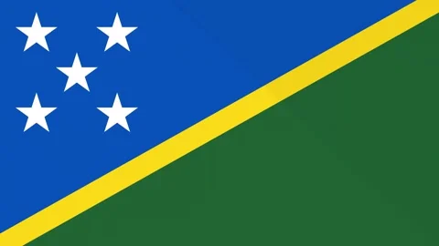 Animation of the appearance and disappearance of a flat flag 2D Solomon islan Stock Footage 306236535