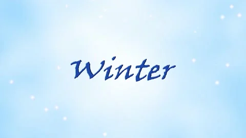 Animation of the appearance of blue text winter Stock Footage 166821084