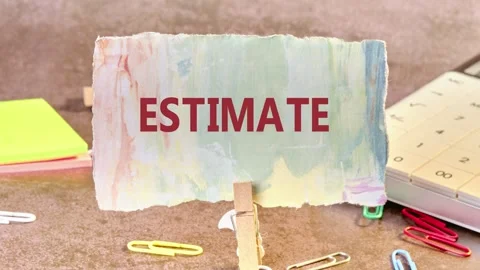 Animation of the appearance of the ESTIMATE text Vidéo 279839569