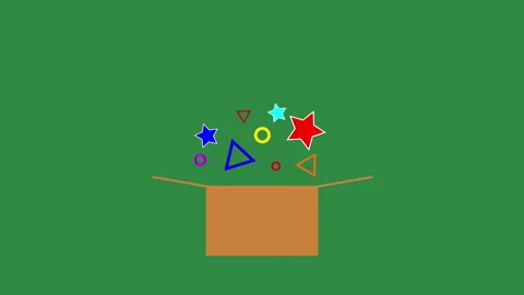 Animation of appearance of gift box, with holiday candies and gifts burstin.. Video stock 267361345