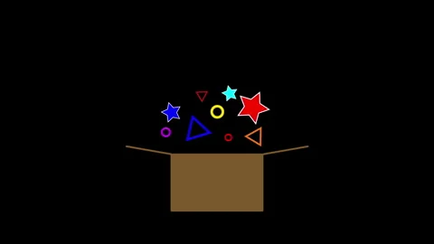 Animation of appearance of gift box from which holiday candies and gifts ar.. Video stock 267194112