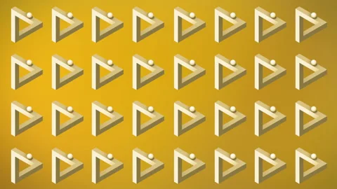 Animation the appearance of an impossible triangle. Stock Footage 135655444
