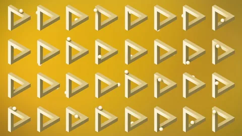 Animation the appearance of an impossible triangle. Stock Footage 135670379