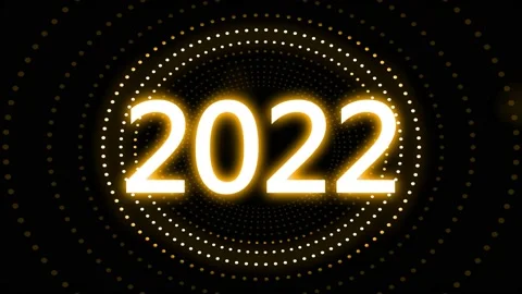 Animation of the appearance of number 2022. concept new year Stock Footage 166604630