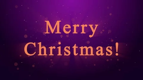 Animation of the appearance of the orange text merry christmas Stock Footage 166604401