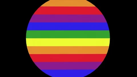 Animation of the appearance of the rainbow flag. 3D render. Stock Footage 243706299