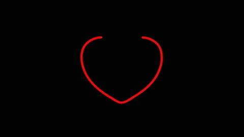 Animation of the appearance of the red heart Stock Footage 204120049