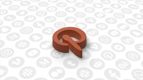 Animation of appearance of social network icon. Motion. Social network logo Stock Illustration