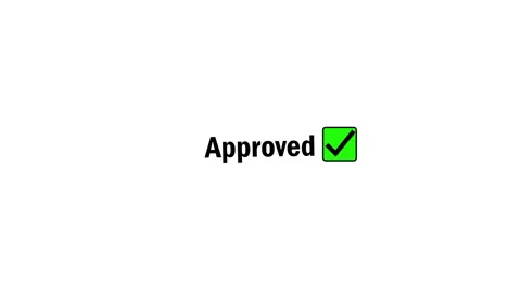 Animation of approved text and green checkmark box Stock Footage 340636398