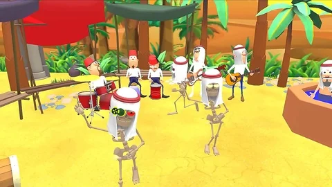 Animation arabic dance clip Stock Footage 123586809