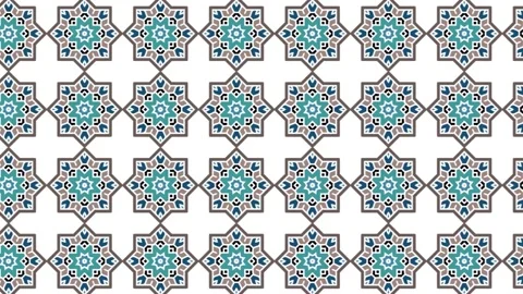Animation With Arabic Decorative Seamless Pattern In Sliding Motion. Stock Footage 202109298