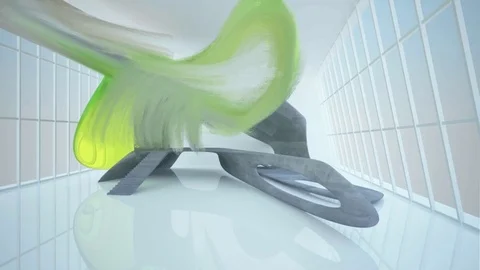 Animation of architectural abstract backgrounds painted by hand with oil paints. Stock Footage 82196292