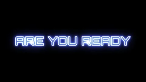 Animation of Are you ready? text over neon line with black background. Stock Footage 306044831