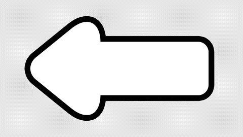 Animation arrow icon, indicating left direction. Stock Footage 256143193