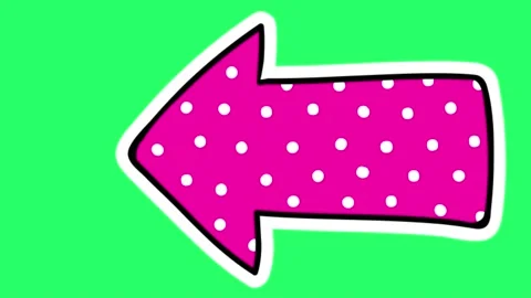 Animation arrow isolate on green background. Stock Footage 233656625
