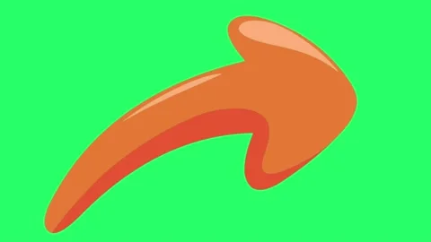 Animation arrow isolate on green background. Stockbeeldmateriaal 233656626