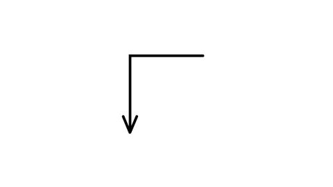 Animation of an arrow with a rotation at right angles Stock Footage 148496630
