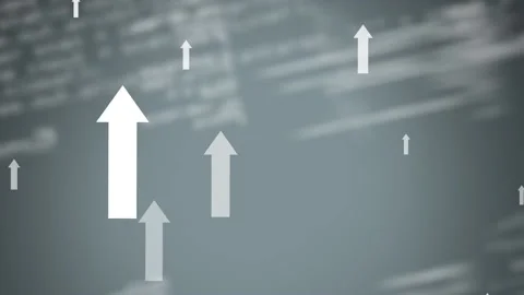 Animation of arrows and data processing on interface Stock Footage 157896567