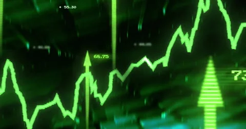 Animation of arrows, digital data processing and binary coding Stock Footage 308141915