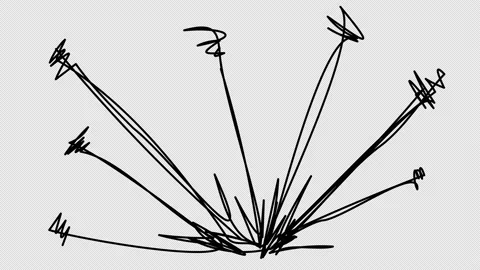 Animation of arrows hitting a single point. Stock Footage 169174454