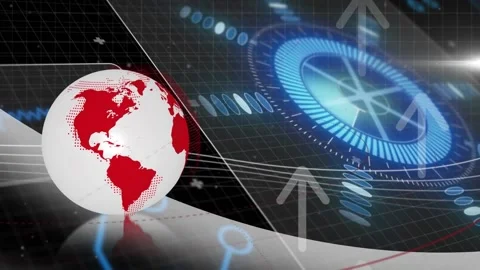 Animation of arrows moving up and graphi... | Stock Video | Pond5